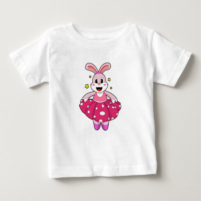 Rabbit at Ballet Dance Baby T-Shirt (Front)