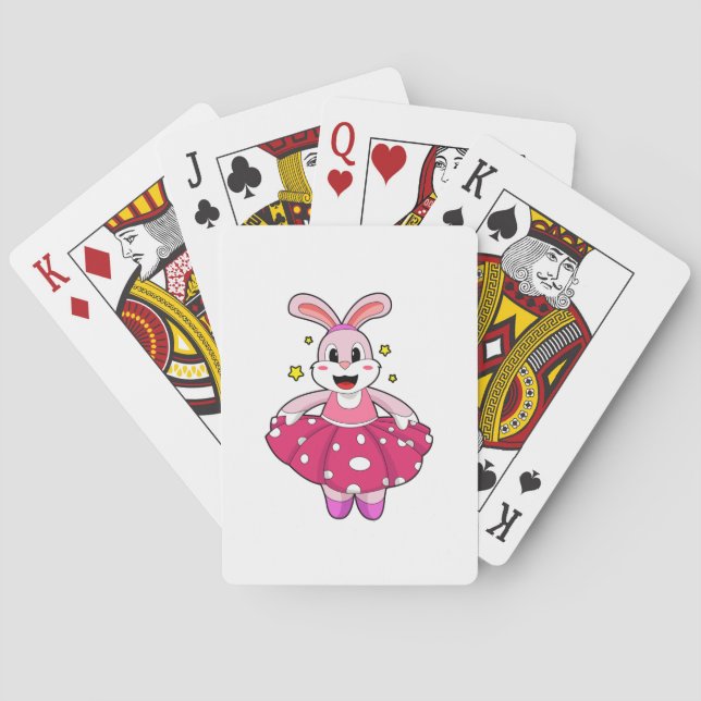 Rabbit at Ballet Dance Playing Cards (Back)