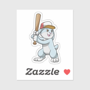 Rabbit at Baseball with Baseball bat