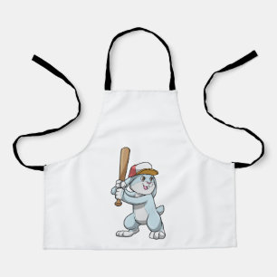 Rabbit at Baseball with Baseball bat Apron