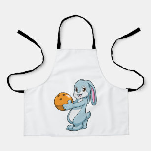 Rabbit at Bowling with Bowling ball Apron