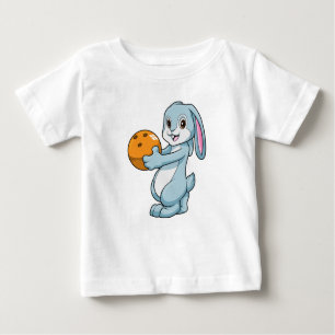 Rabbit at Bowling with Bowling ball Baby T-Shirt