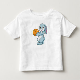 Rabbit at Bowling with Bowling ball Toddler T-Shirt