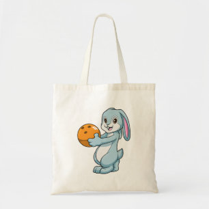 Rabbit at Bowling with Bowling ball Tote Bag