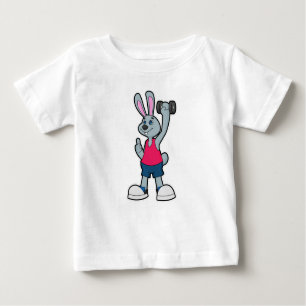 Rabbit at Fitness with Dumbbell Baby T-Shirt