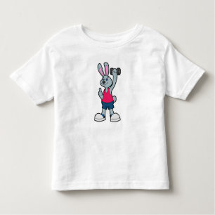 Rabbit at Fitness with Dumbbell Toddler T-Shirt