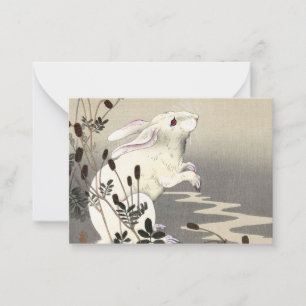 Rabbit at Full Moon, 1930 by Ohara Koson Card