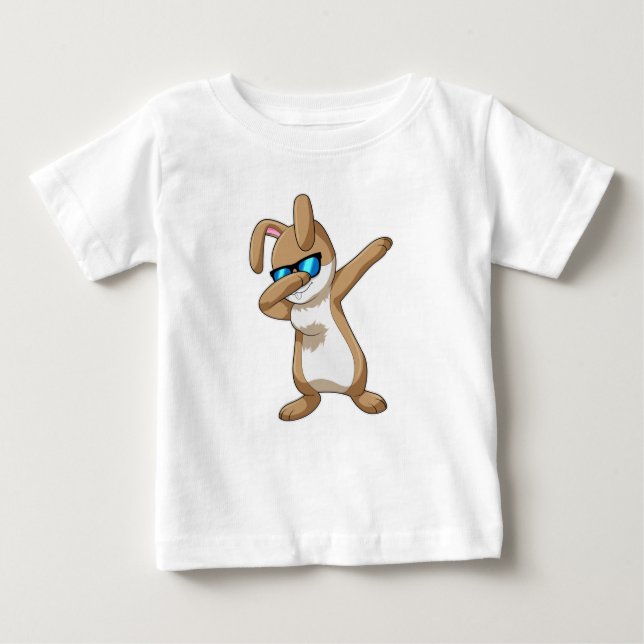 Rabbit at Hip Hop Dance Dab Baby T-Shirt (Front)