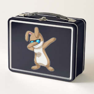 Rabbit at Hip Hop Dance Dab Metal Lunch Box