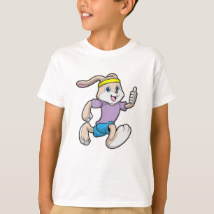 Rabbit at Jogging with Headband T-Shirt