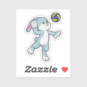 Rabbit at Sports with Volleyball