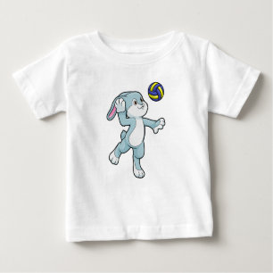 Rabbit at Sports with Volleyball Baby T-Shirt