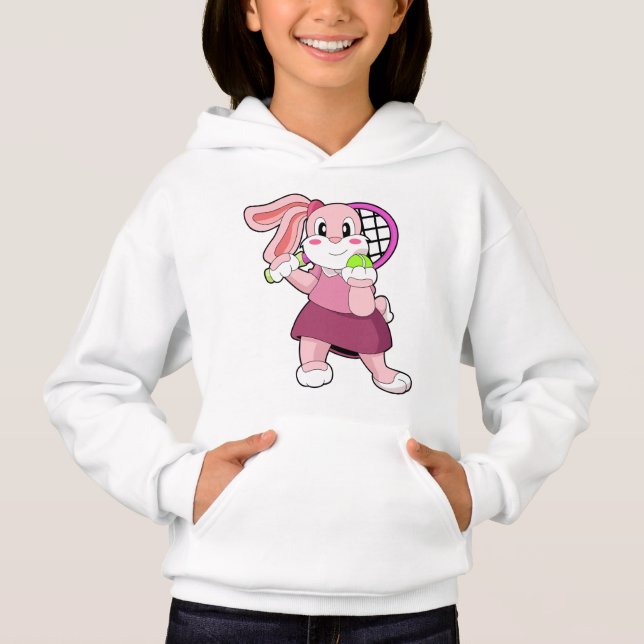 Rabbit at Tennis with Tennis racket (Front)