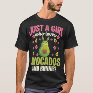 Rabbit Avocado Bunnies Lover Girls Women Cute Anim T-Shirt