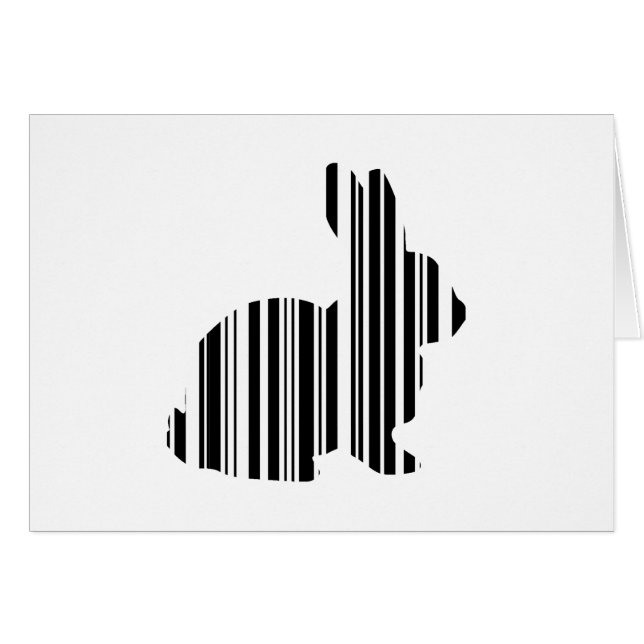RABBIT BAR CODE Bunny Hare Barcode Pattern (Front Horizontal)