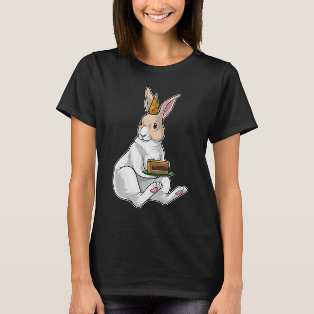 Rabbit Birthday Cake T-Shirt (Front)