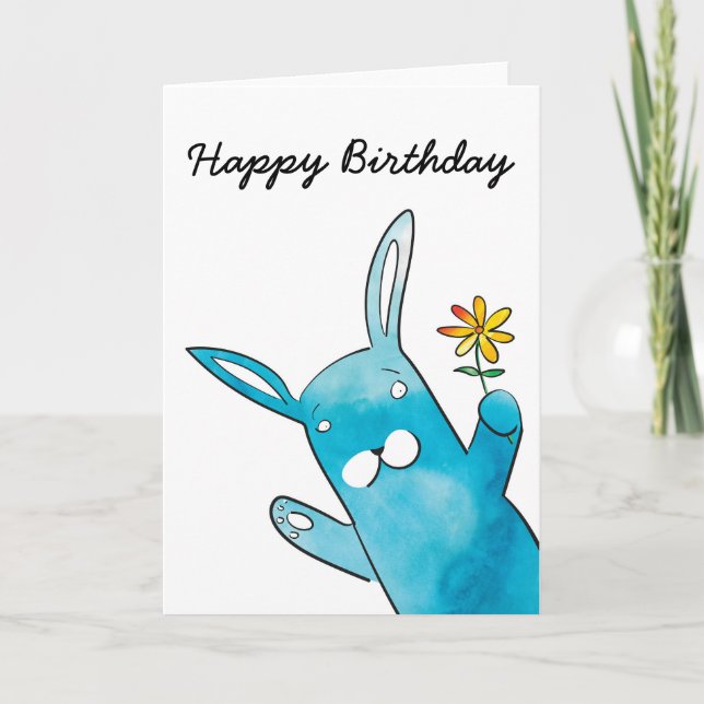 Rabbit Birthday Card (Front)