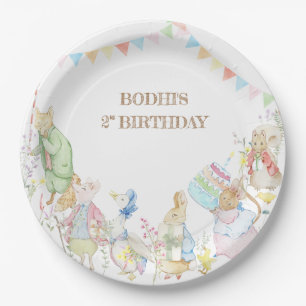 Rabbit Birthday Parade Paper Plate