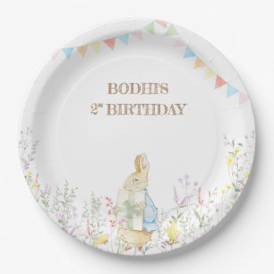 Rabbit Birthday Parade Paper Plate
