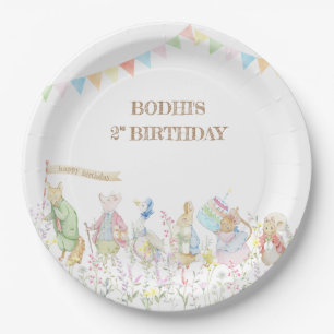 Rabbit Birthday Parade Paper Plate