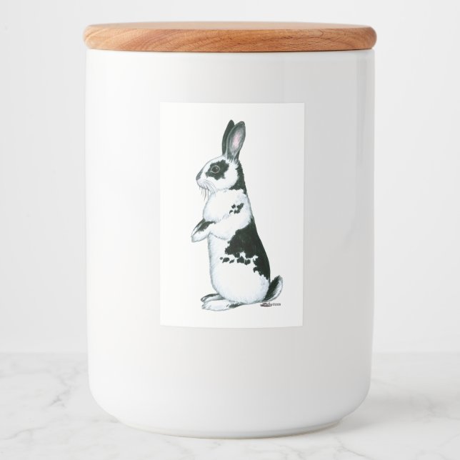Rabbit:  Black and White Food Label (Front)
