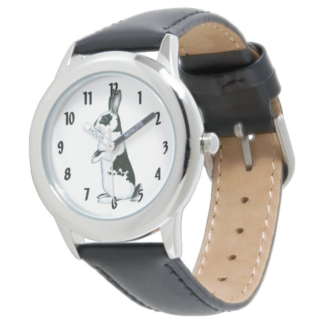 Rabbit:  Black and White Watch (Angled)