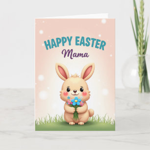 Rabbit Blooms Greeting Card