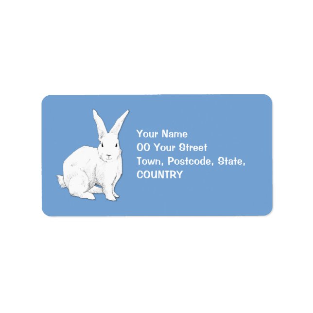 Rabbit blue Address Label (Front)