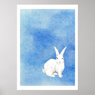 Rabbit Blue Poster