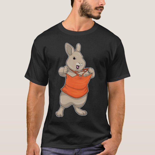 Rabbit Bodybuilder Bodybuilding T-Shirt (Front)