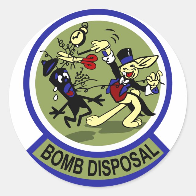 Rabbit Bomb Disposal Classic Round Sticker (Front)
