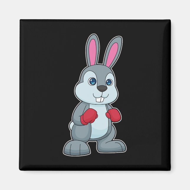Rabbit Boxer Boxing Gloves Boxing  Magnet (Front)