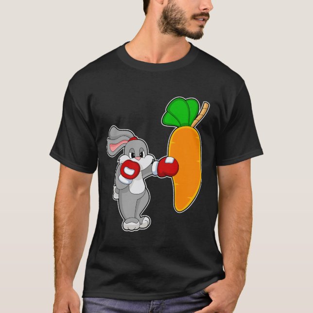 Rabbit Boxer Punching bag Carrot T-Shirt (Front)