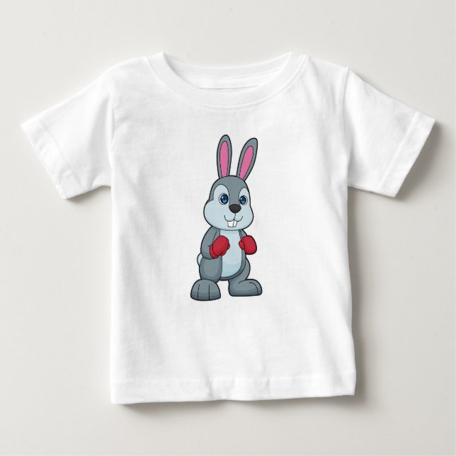 Rabbit Boxing Boxer Boxing gloves Baby T-Shirt (Front)