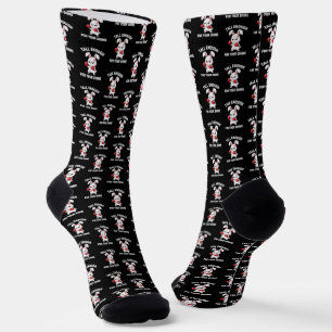 Rabbit Boxing Tall Enough for Your Shins Funny Socks
