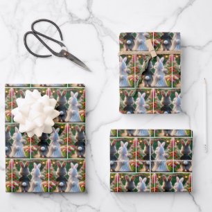 Rabbit Bride and Groom Wrapping Paper Sheet