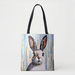 Rabbit Bunny Animal Art Decor Paint  Tote Bag