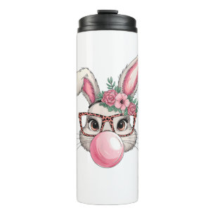 Rabbit Bunny Blowing Bubble Easter Day Cute Women Thermal Tumbler