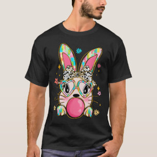 Rabbit Bunny Blowing Bubble Gum Easter Day Coquett T-Shirt