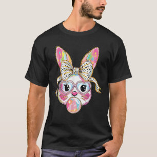 Rabbit Bunny Blowing Bubble Gum Easter Day Coquett T-Shirt