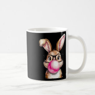 Rabbit Bunny Blowing Bubble Gum Easter Day Pink Wo Coffee Mug