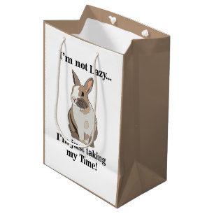 Rabbit Bunny Funny Birthday Medium Gift Bag