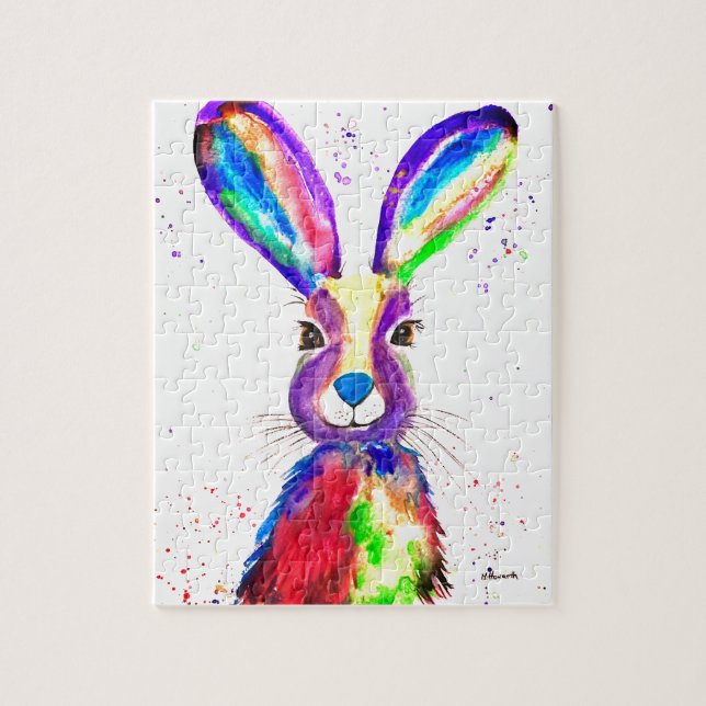 Rabbit Bunny Hare Easter Animal Wildlife Cute Jigsaw Puzzle (Vertical)