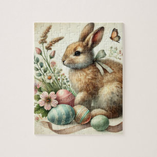 Rabbit Bunny Hare Easter Animal Wildlife Cute Jigsaw Puzzle
