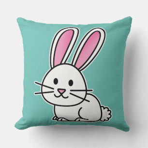 Rabbit bunny lucky white fluffy tail long ears cushion
