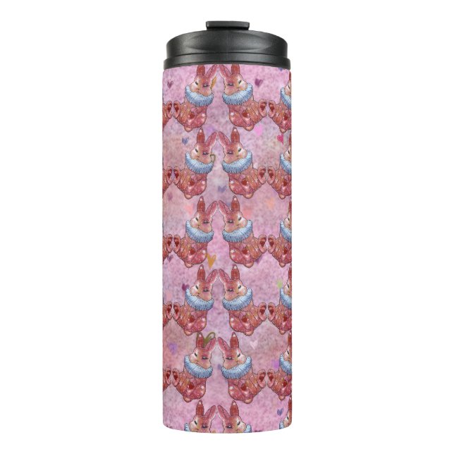 Rabbit Bunny named Ladybug Candy Jar Thermal Tumbler (Front)
