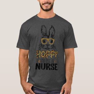 Rabbit Bunny Wearing Leopard Glasses Hoppy To Be A T-Shirt