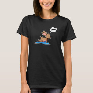Rabbit Bunny Yoga Poses Sport Gymnastics Ohm Heart T-Shirt