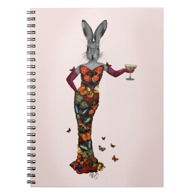 Rabbit Butterfly Dress 2 Notebook (Front)