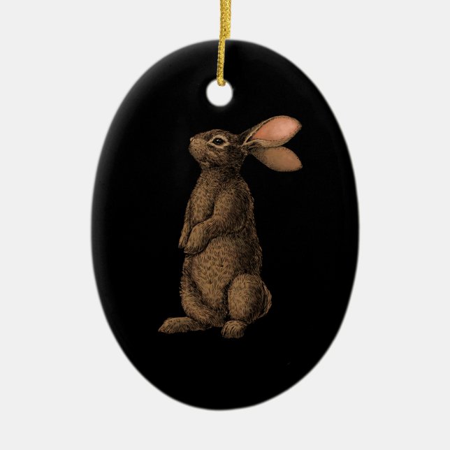 Rabbit Ceramic Ornament (Front)